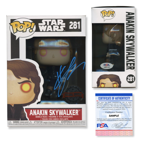 Hayden Christensen Signed Autographed Funko Pop #281 Anakin Skywalker PSA/DNA Authenticated