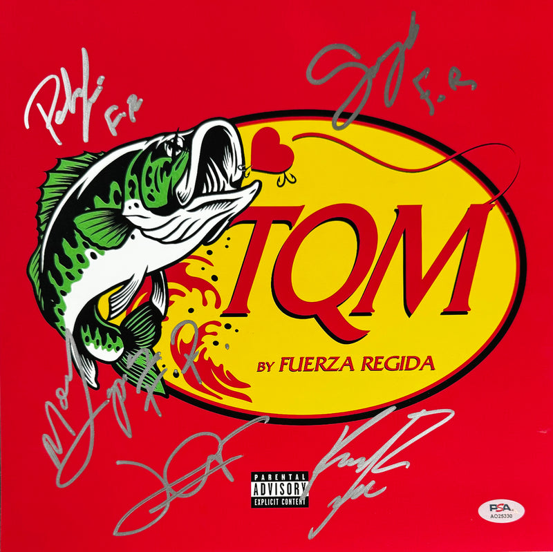 Fuerza Regida Signed Autographed 12x12 Photo "TQM" PSA/DNA Authenticated