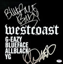 Blueface & YG Signed Autographed 12x12 Photo “West Coast” PSA/DNA Authenticated