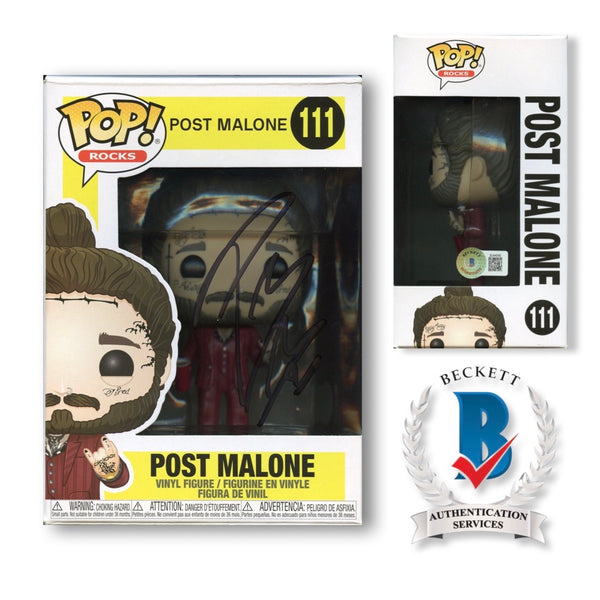 Post Malone Signed Autographed #111 Funko Pop Beckett Authenticated