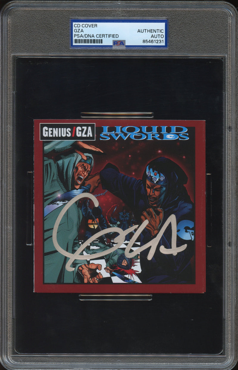 GZA Autographed CD Cover "Liquid Swords" PSA/DNA Authenticated