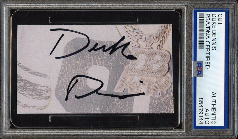 Duke Dennis Signed Autographed Cut PSA/DNA Authenticated