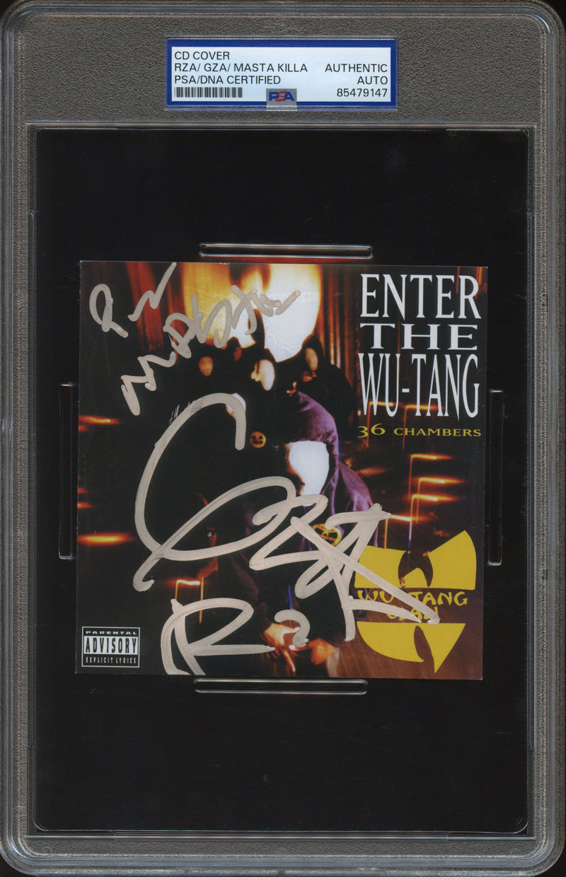 Wu-Tang Clan Autographed CD Cover "Enter the Wu-Tang (36 Chambers)" PSA/DNA Authenticated