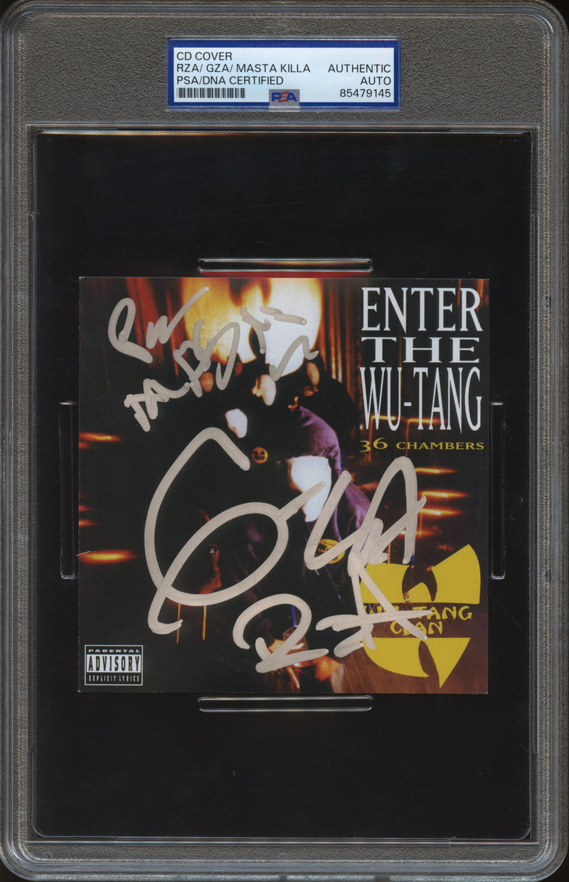 Wu-Tang Clan Autographed CD Cover "Enter the Wu-Tang (36 Chambers)" PSA/DNA Authenticated