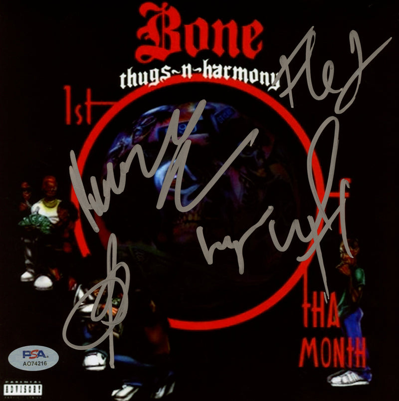 Bone Thugs-N-Harmony Signed Autographed 8x8 Photo "1st of tha Month" PSA/DNA Authenticated