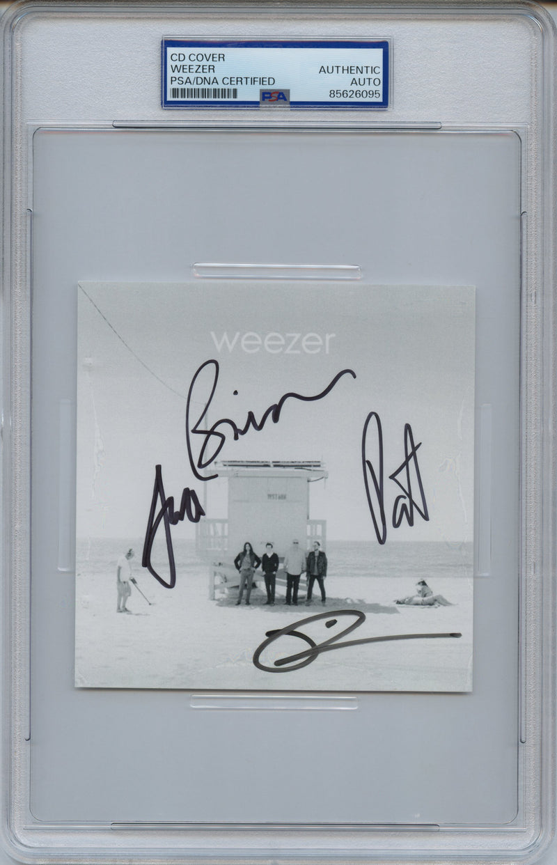 Weezer Signed Autographed CD Cover “Weezer (White Album)” PSA/DNA Authenticated