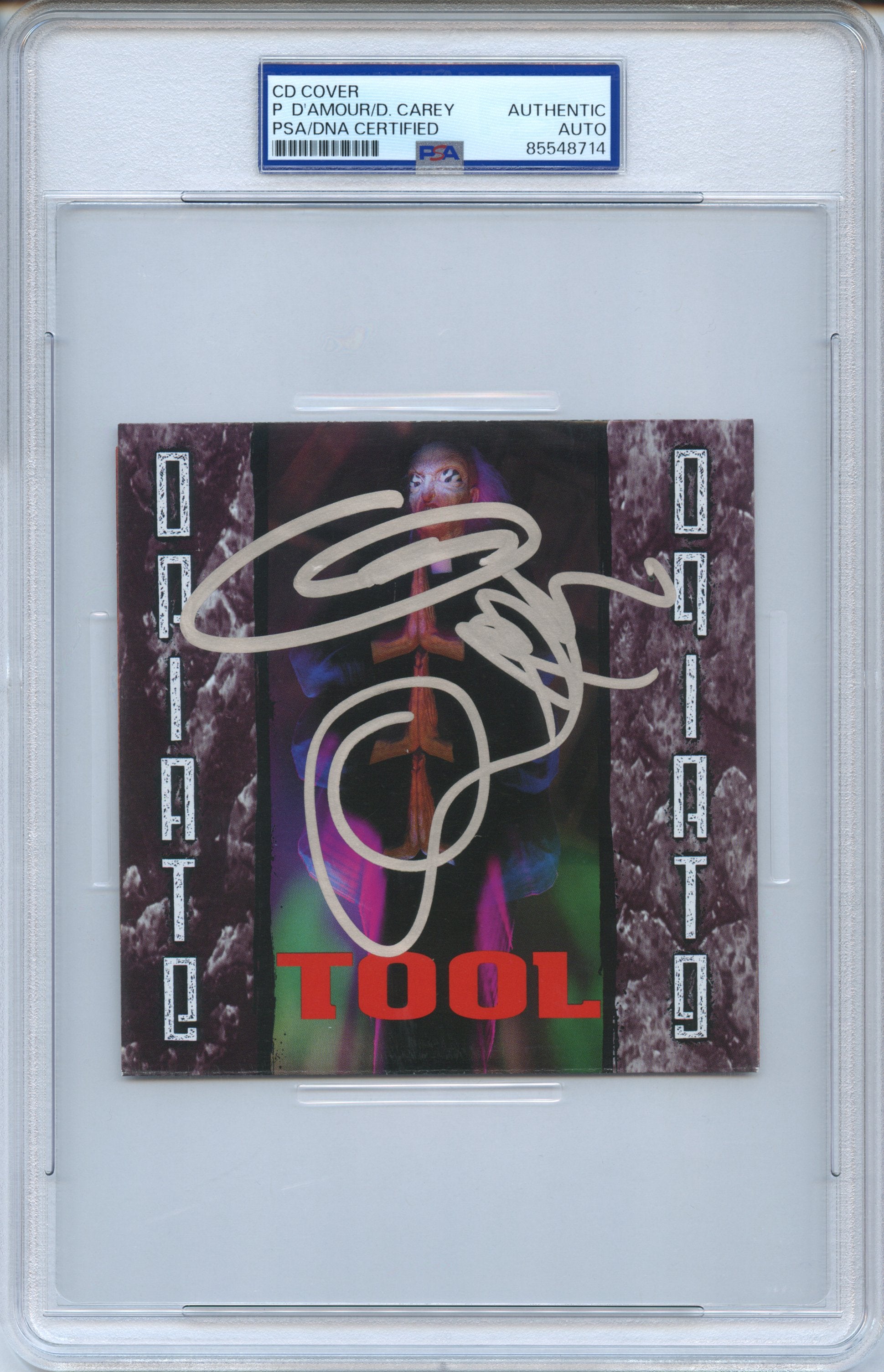 Tool Signed Autographed CD Cover
