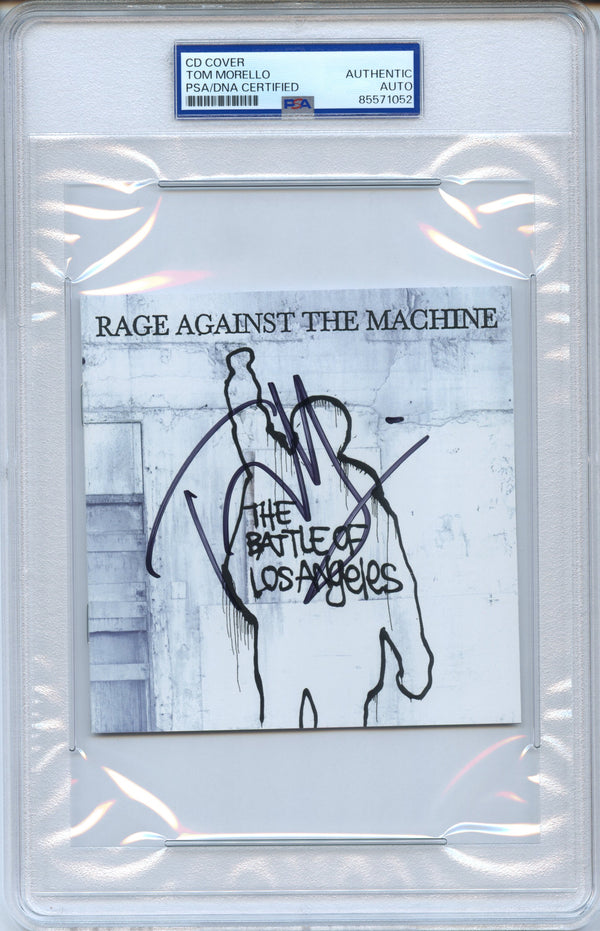 Tom Morello Signed Autographed CD Cover "The Battle of Los Angeles" PSA/DNA Authenticated