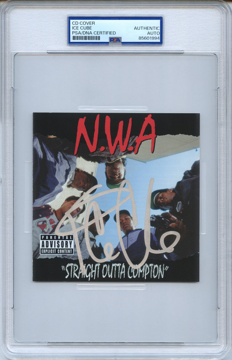 Ice Cube Signed Autographed CD Cover “Straight Outta Compton” PSA/DNA Authenticated
