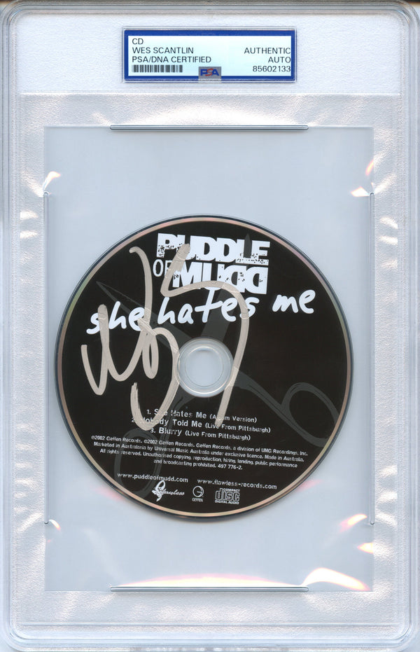 Wes Scantlin Signed Autographed CD “She Hates Me” PSA/DNA Authenticated