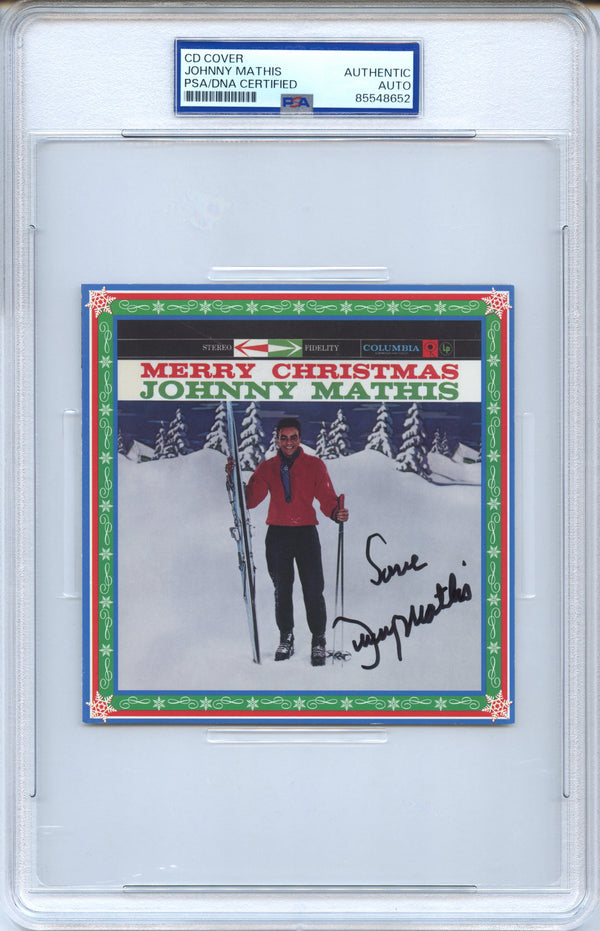 Johnny Mathis Signed Autographed CD Cover "Merry Christmas" PSA/DNA Authenticated