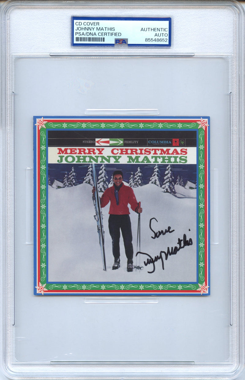 Johnny Mathis Signed Autographed CD Cover "Merry Christmas" PSA/DNA Authenticated