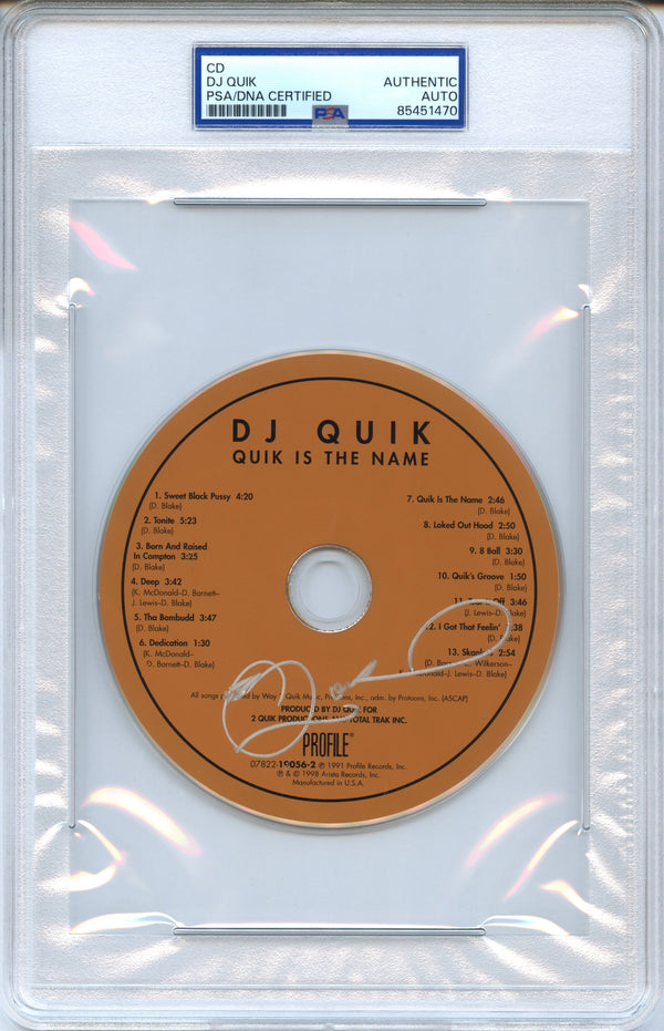 DJ Quik Signed Autographed CD "Quik Is the Name" PSA/DNA Authenticated