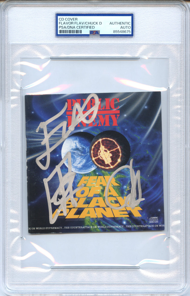 Public Enemy Signed Autographed CD Cover "Fear of a Black Planet" PSA/DNA Authenticated