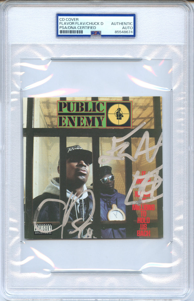 Public Enemy Signed Autographed CD Cover "It Takes a Nation of Millions to Hold Us Back" PSA/DNA Authenticated