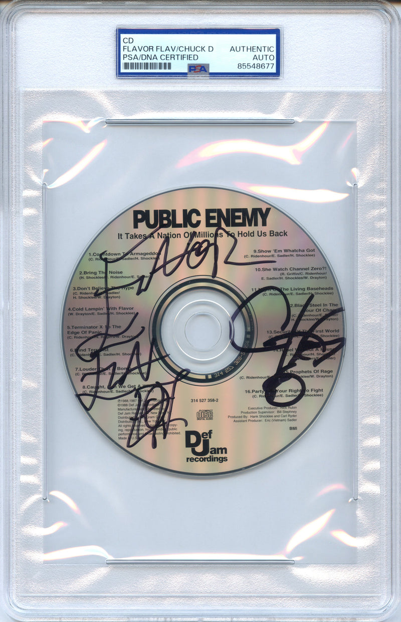 Public Enemy Signed Autographed CD "Apocalypse 91... The Enemy Strikes Black" PSA/DNA Authenticated