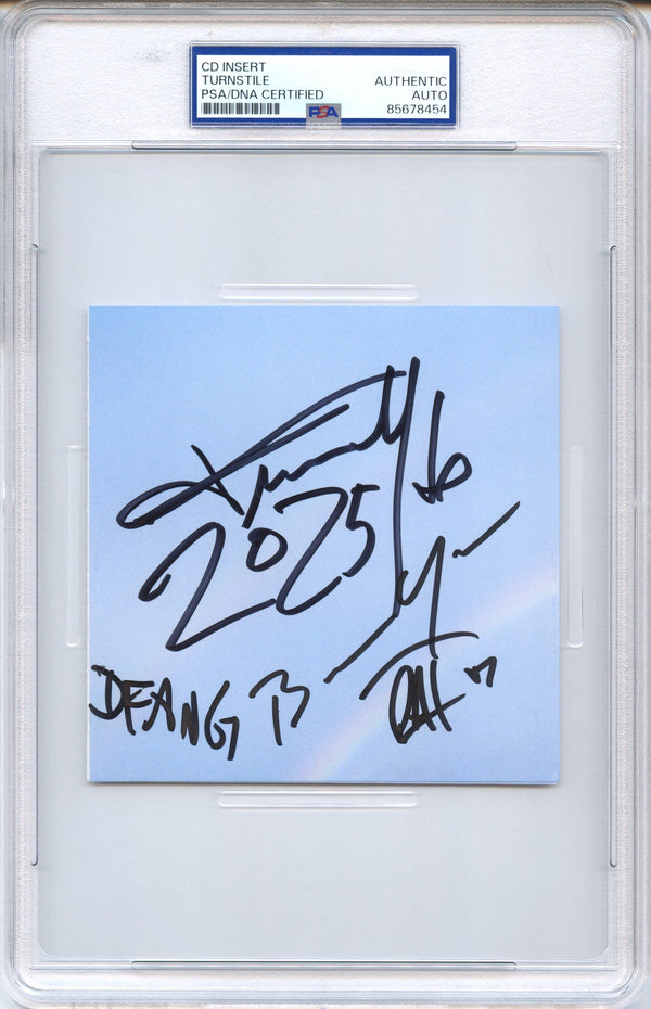Turnstile Signed Autographed CD Cover "NEVER ENOUGH" PSA/DNA Authenticated