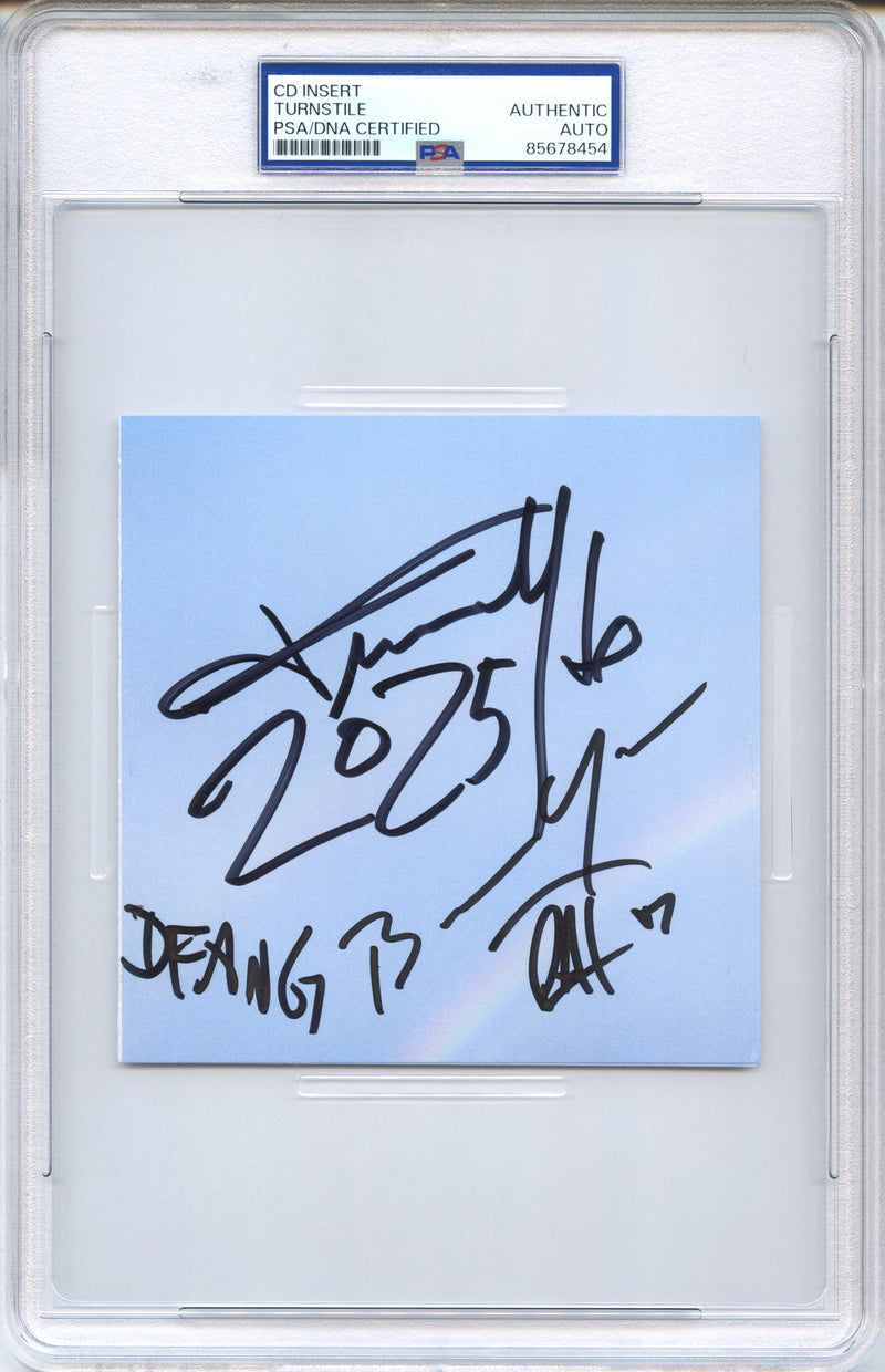 Turnstile Signed Autographed CD Cover "NEVER ENOUGH" PSA/DNA Authenticated