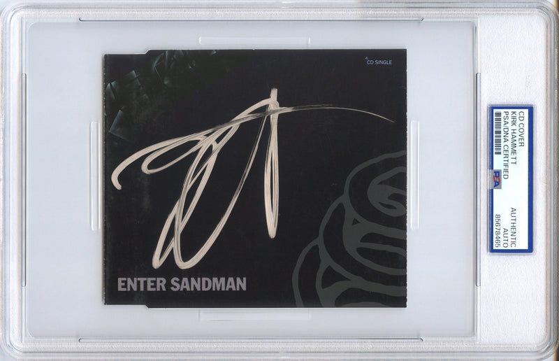 Kirk Hammett Signed Autographed CD Cover “Enter Sandman” PSA/DNA Authenticated