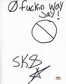 Sk8star Signed Autographed 8x10 Sketch PSA/DNA Authenticated