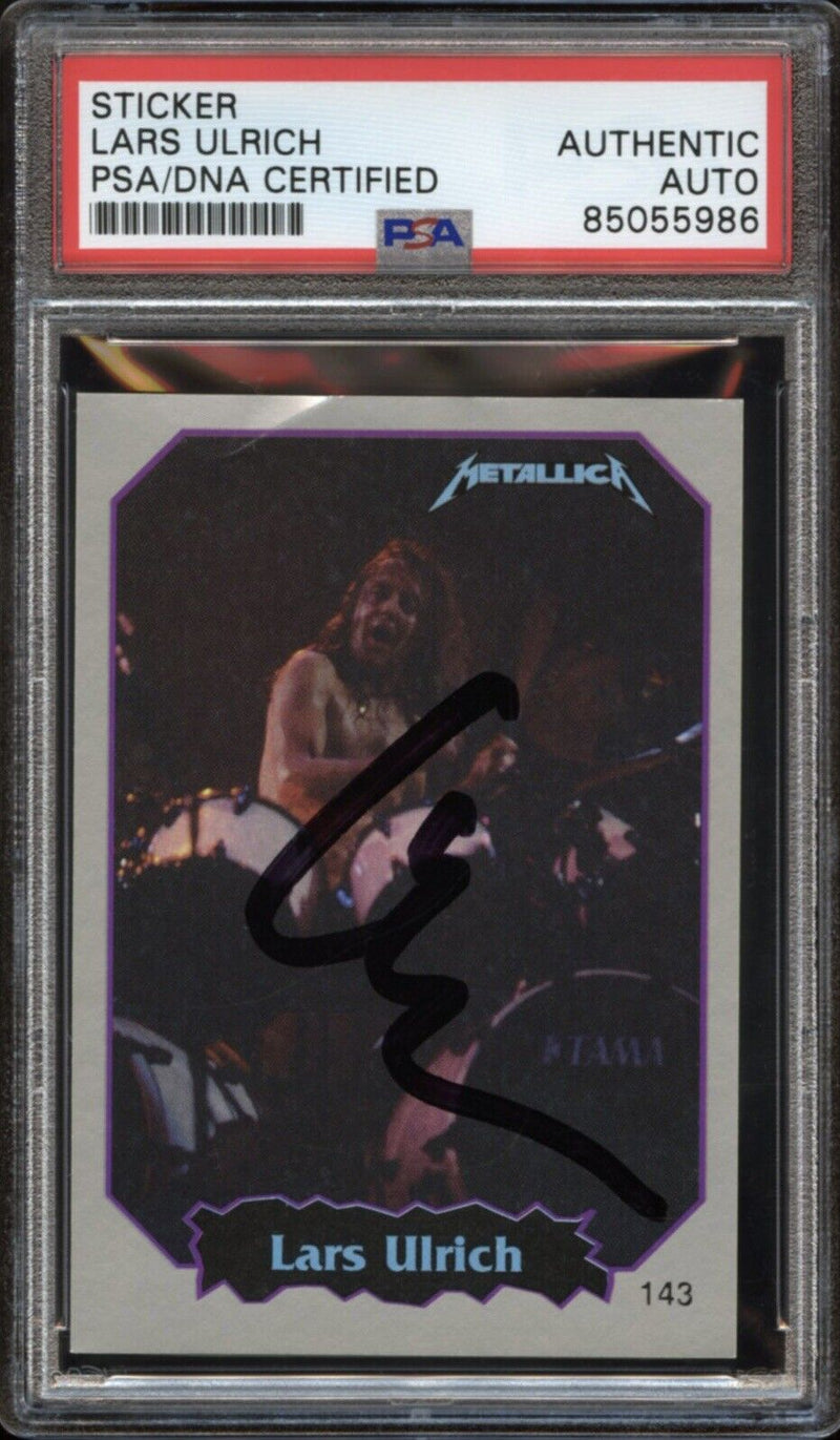 1997 Ultra Figus Lars Ulrich Sticker Auto PSA/DNA Authenticated