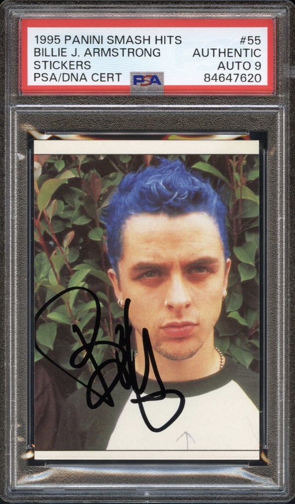 1995 Panini Smash Hits #55 Billie Joe Armstrong Auto Green Day PSA/DNA 9 Mint