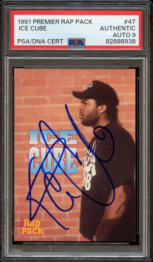 1991 Premier Rap Pack #47 Ice Cube Auto PSA/DNA 9 Mint