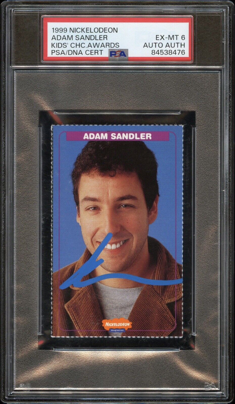 1999 Nickelodeon Adam Sandler Kids Choice Awards Auto PSA 6 EX-MT