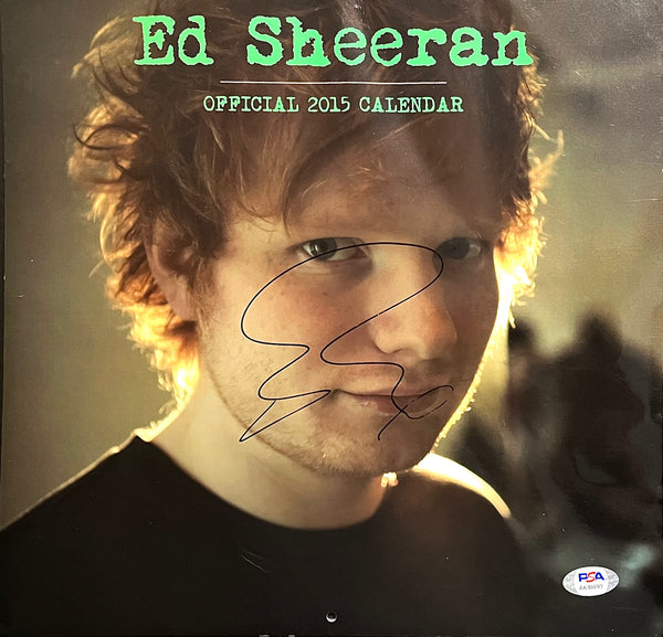 Ed Sheeran Signed Autographed Calendar PSA/DNA Authenticated