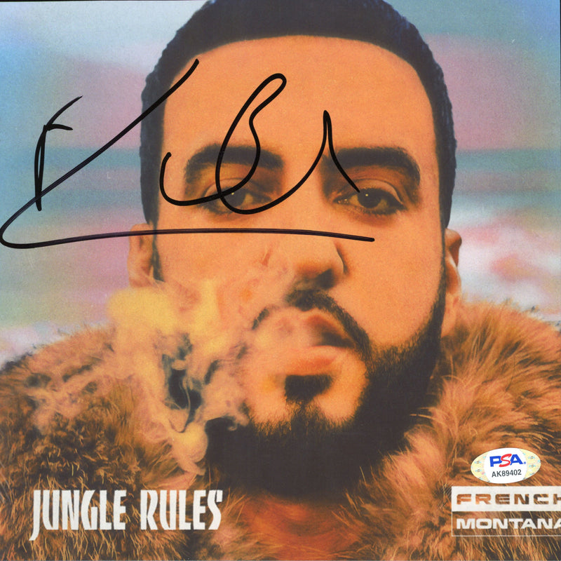 French Montana Signed Autographed 8x8 “Jungle Rules” Photo PSA/DNA Authenticated