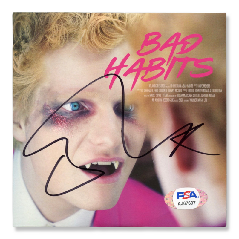 Ed Sheeran Signed Autographed CD "Bad Habits" PSA/DNA Authenticated