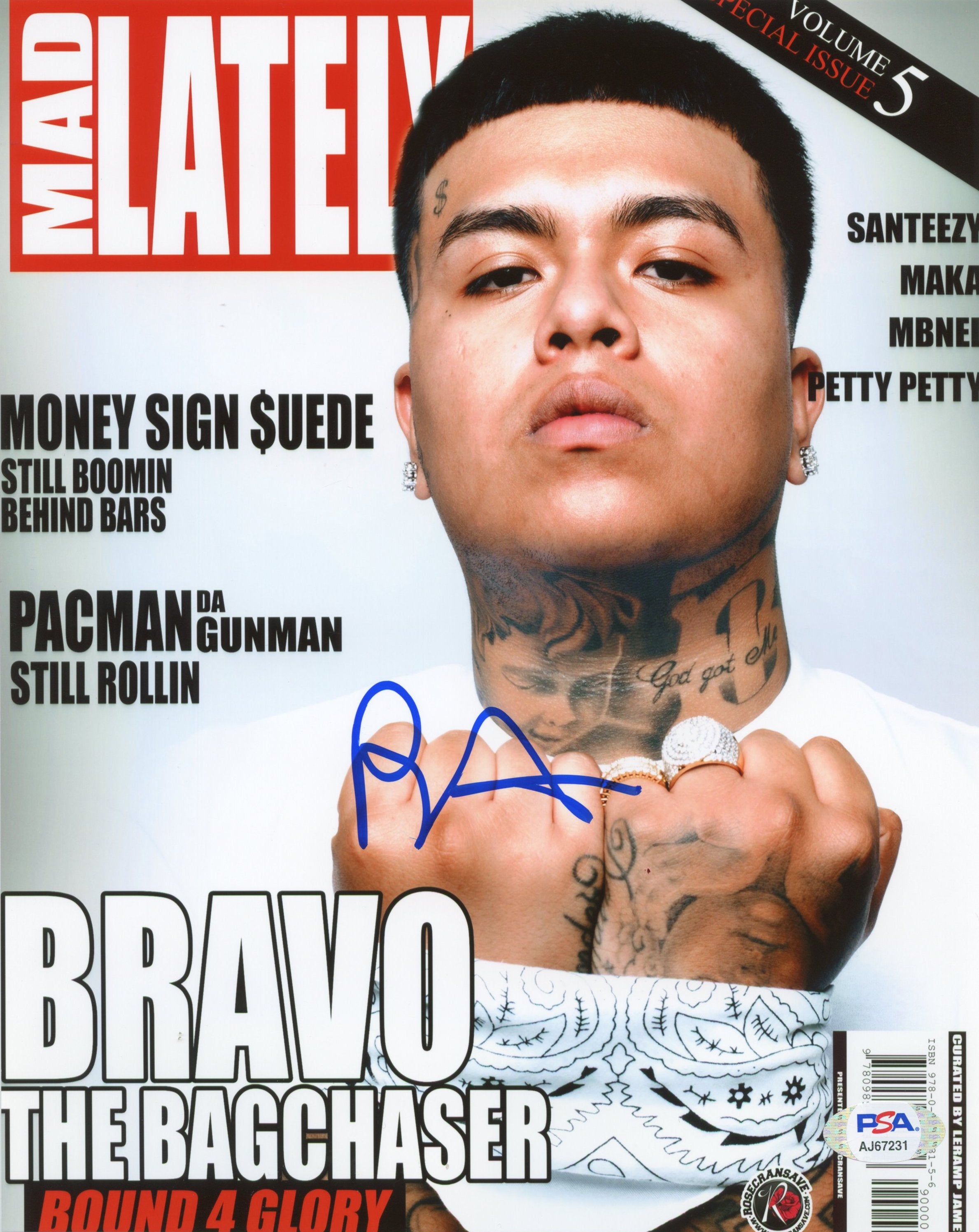 Bravo The Bagchaser Signed Autographed 8x10 Photo PSA/DNA Authenticate