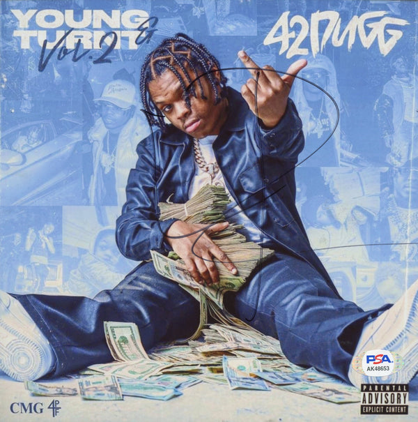 42 Dugg Signed Autographed 8x8 Photo "Young & Turnt Vol.2" PSA/DNA Authenticated