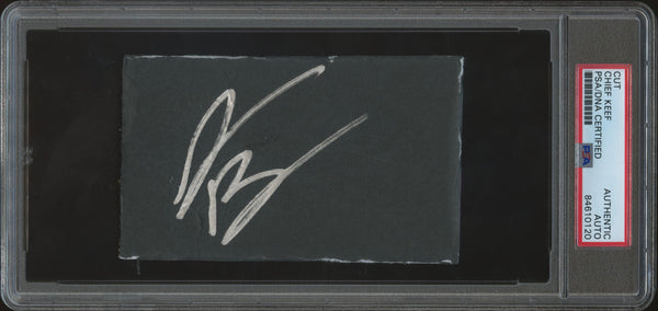 Chief Keef Signed Autographed 3x5 Cut PSA/DNA Authenticated